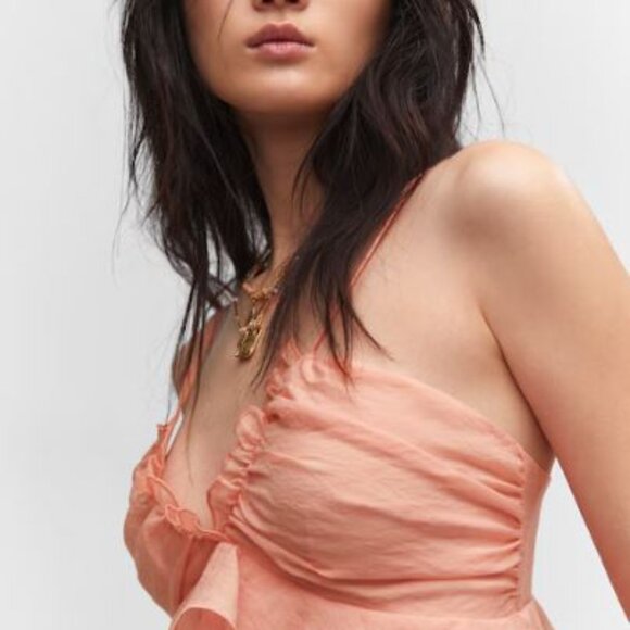 Mango Lyocell ruffle dress - Picture 4 of 8